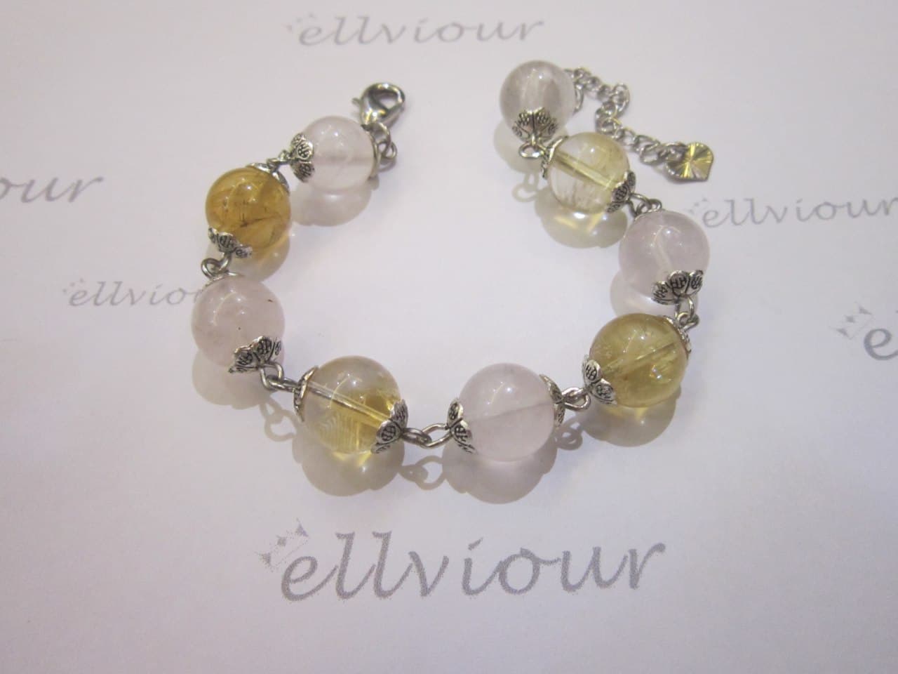 Rose Quartz & Citrine bracelet